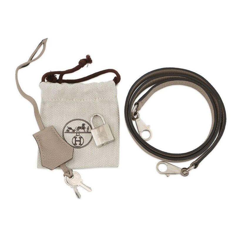 エルメス ハンドバッグ ケリー28 内縫い トゥルティエールグレー/シルバー金具 トゴ C刻印 2wayショルダー