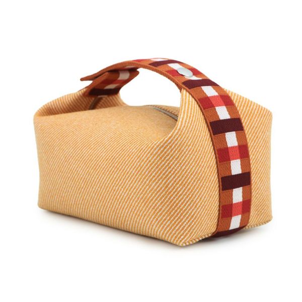 エルメス ポーチ ブリッド・ア・ブラックPM オカレ フォーヴ/シルバー金具 ウール HERMES ポーチ