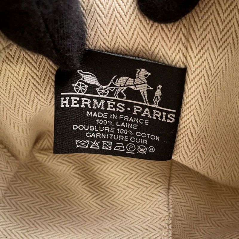エルメス ポーチ ブリッド・ア・ブラックPM オカレ フォーヴ/シルバー金具 ウール HERMES ポーチ
