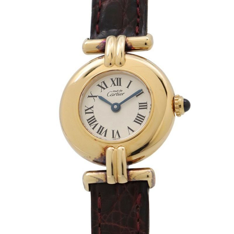 カルティエ マストコリゼ ヴェルメイユ SM 590002 Cartier 腕時計 クォーツ アイボリー文字盤