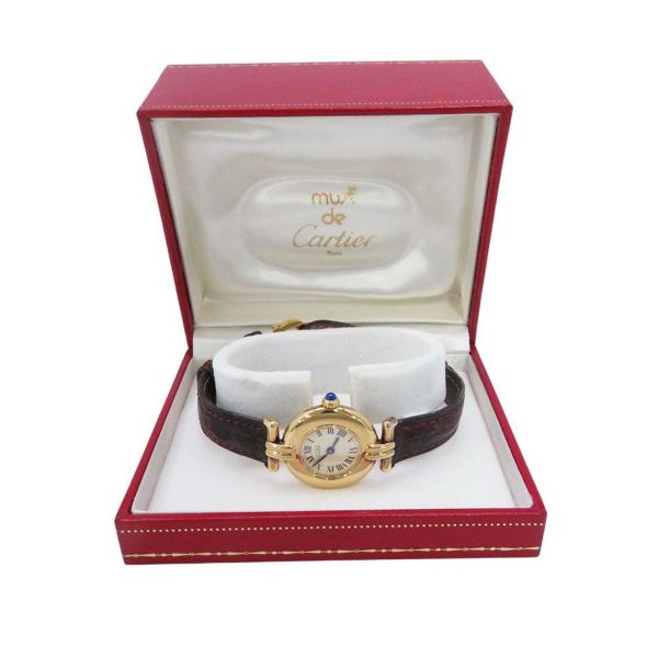 カルティエ マストコリゼ ヴェルメイユ SM 590002 Cartier 腕時計 クォーツ アイボリー文字盤