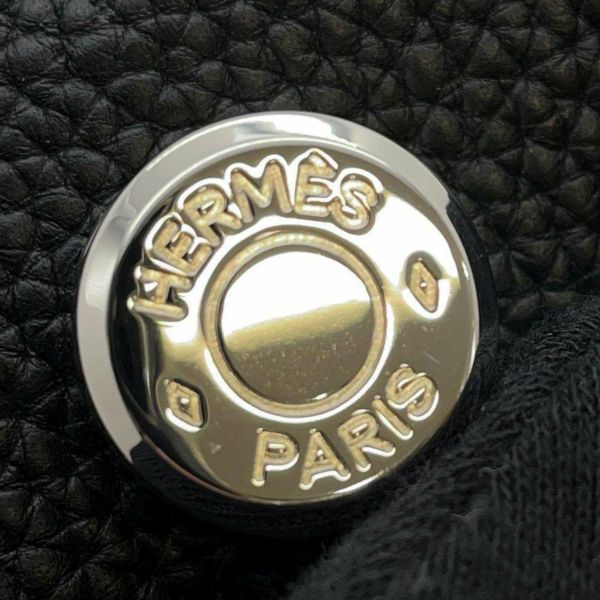 エルメス 長財布 ドゴンGM デュオ ブラック/シルバー金具 トゴ □H刻印 HERMES 財布 黒