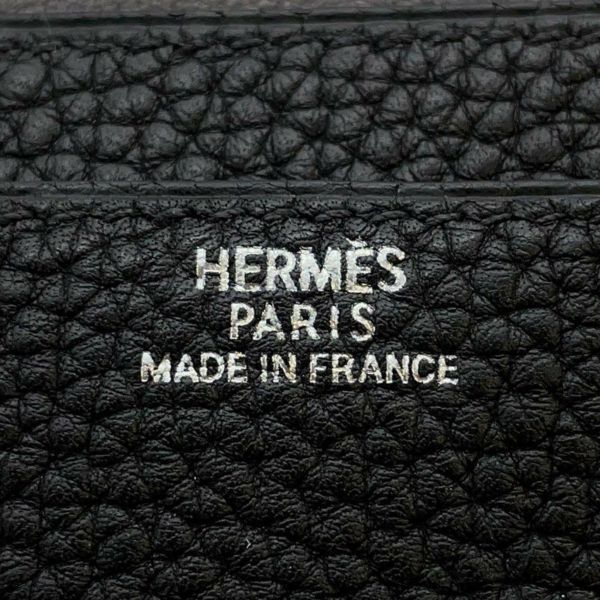 エルメス 長財布 ドゴンGM デュオ ブラック/シルバー金具 トゴ □H刻印 HERMES 財布 黒