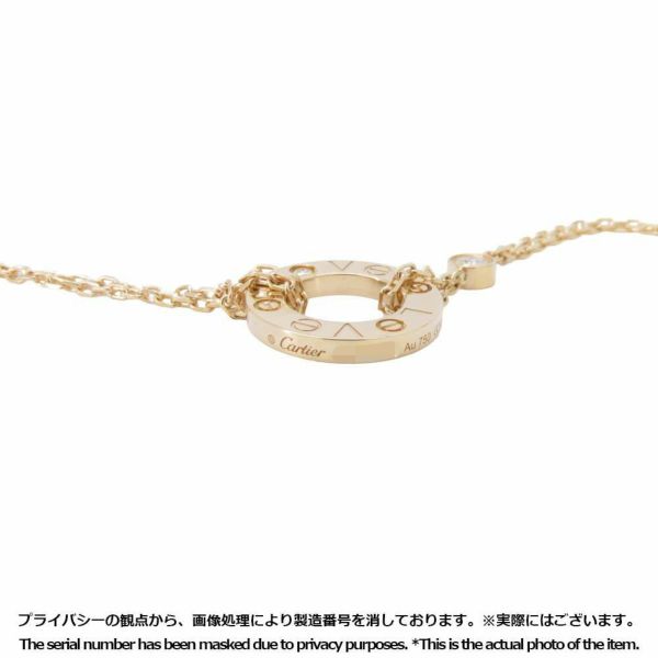 カルティエ ブレスレット ラブサークル ダイヤモンド 2P 計0.03ct K18YG B6038300 Cartier ジュエリー チェーン