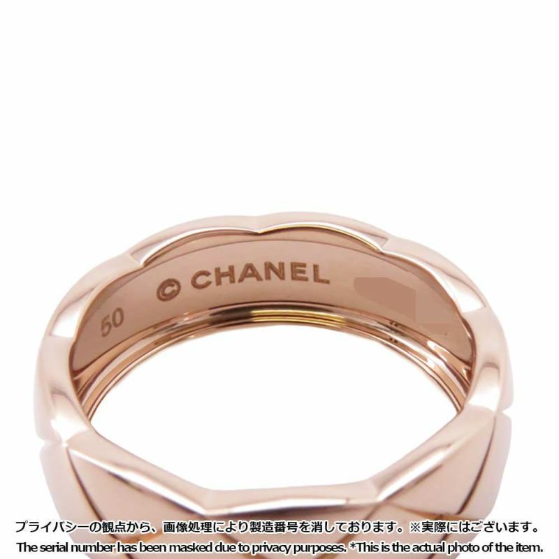 シャネル リング ココ クラッシュ ミディアムモデル K18PGピンクゴールド リングサイズ50 J10817 CHANEL 指輪