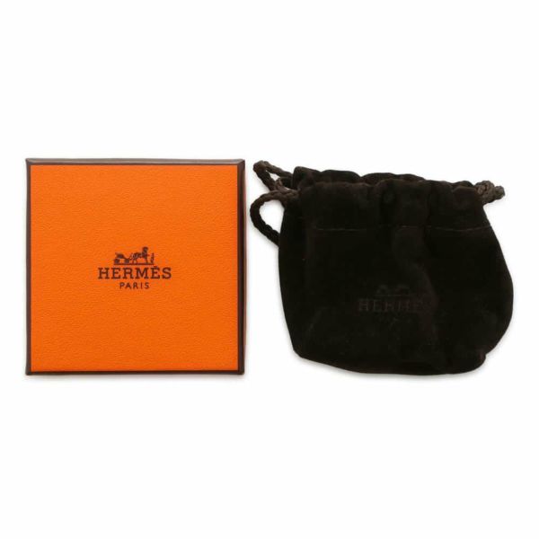 エルメス スカーフリング カドリージュ ブラック/ゴールド メタル HERMES アクセサリー 黒