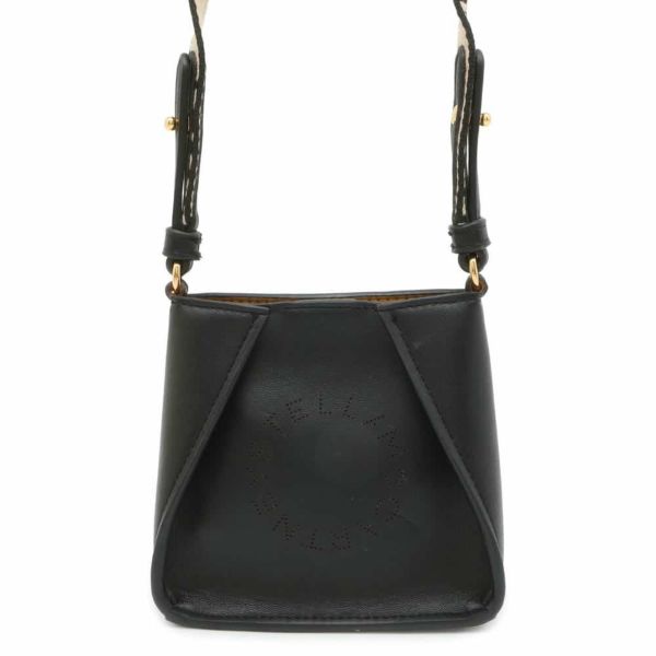 ステラマッカートニー ショルダーバッグ ロゴ マイクロ レザー 700159 Stella McCartney 黒