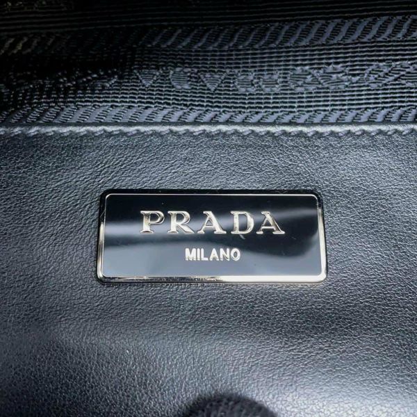 プラダ ショルダーバッグ レオパード ナイロン ハラコ オーストリッチ 1BC005 PRADA ワンショルダーバッグ 黒