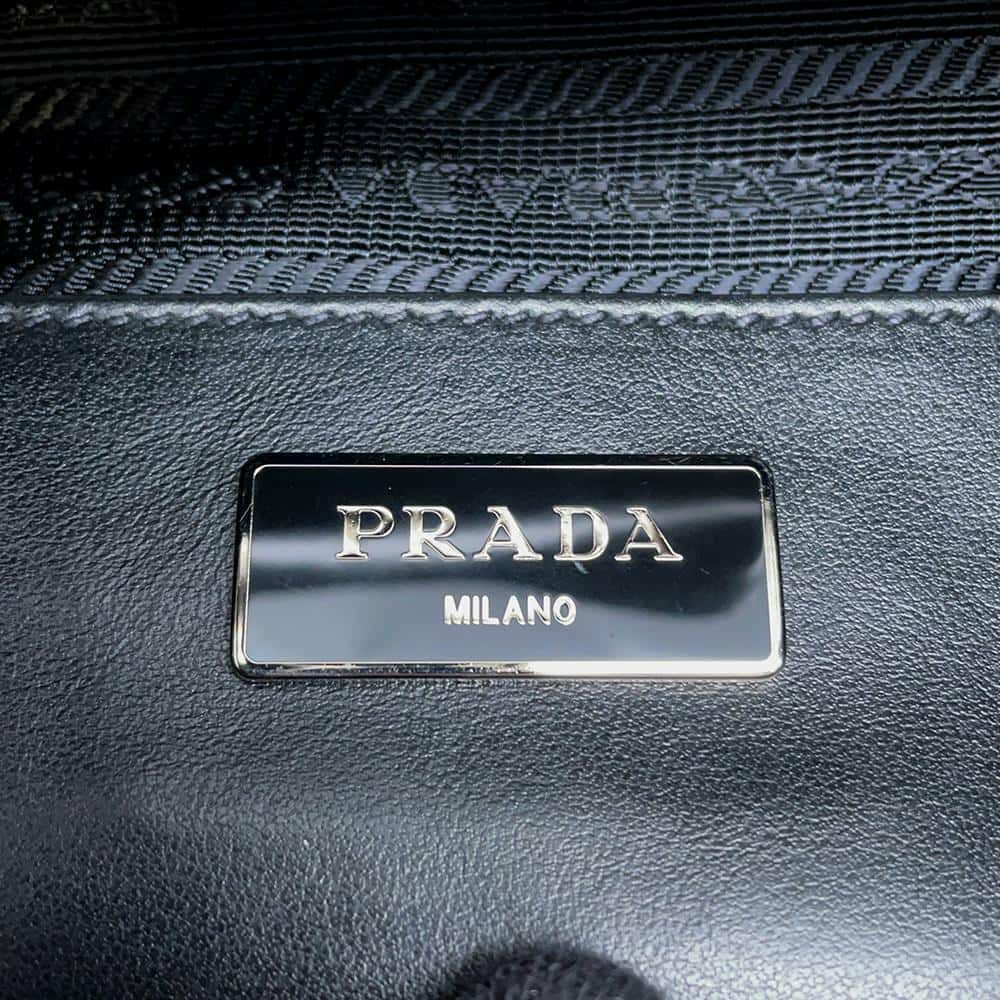 プラダ ショルダーバッグ レオパード ナイロン ハラコ オーストリッチ 1BC005 PRADA ワンショルダーバッグ 黒