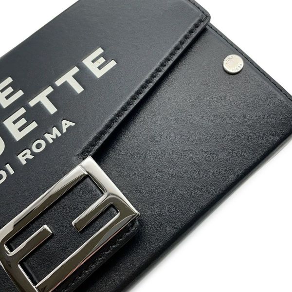 フェンディ ショルダーバッグ ソフトトランク バゲット レザー 7VA565 FENDI マークジェイコブスコラボ 黒