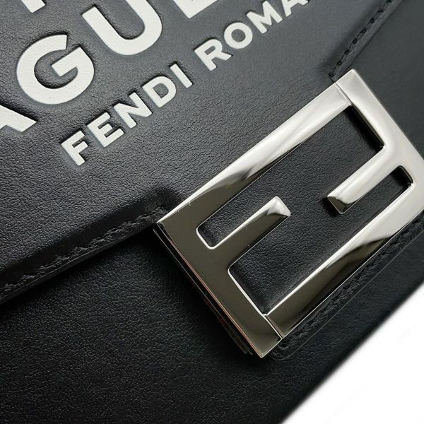 フェンディ ショルダーバッグ ソフトトランク バゲット レザー 7VA565 FENDI マークジェイコブスコラボ 黒