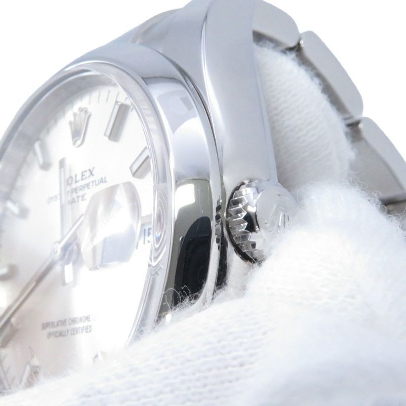 ロレックス オイスターパーペチュアル デイト 115200 ランダムシリアル ルーレット シルバー文字盤