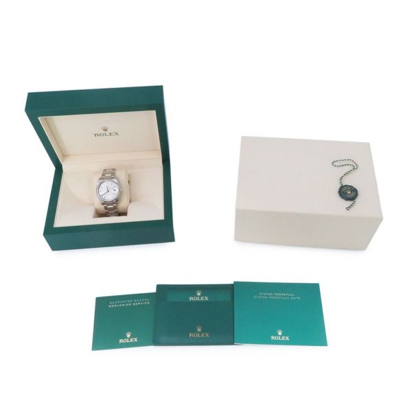 ロレックス オイスターパーペチュアル デイト 115200 ランダムシリアル ルーレット シルバー文字盤