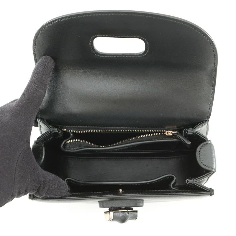 グッチ ハンドバッグ バンブー 1947 トップハンドルバッグ スモール 827815 GUCCI 2wayショルダーバッグ 黒