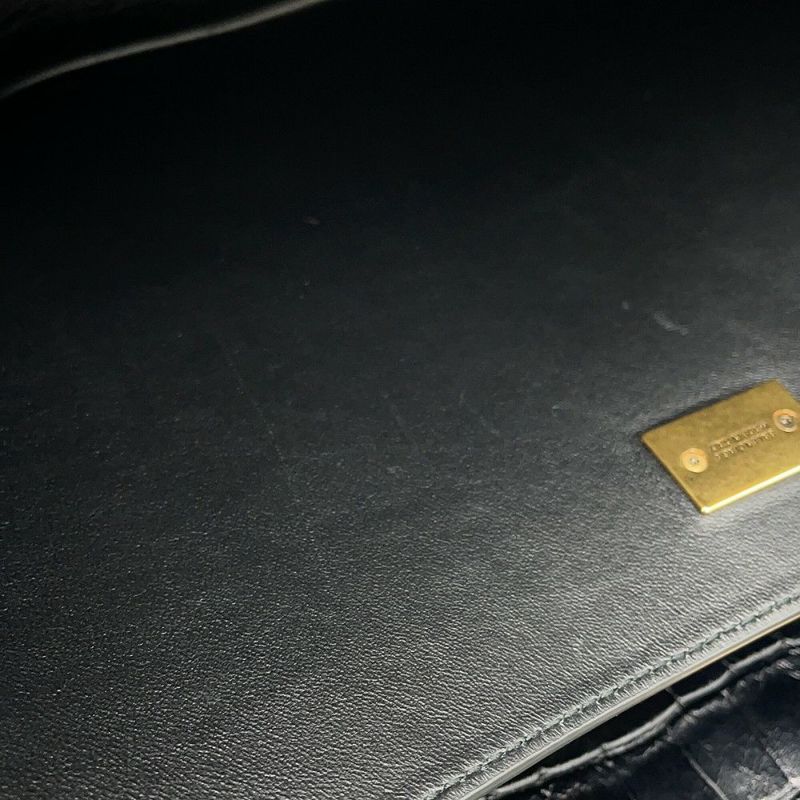 バレンシアガ ハンドバッグ ロデオ ミディアム クロコダイル型押し 789772 BALENCIAGA 2wayショルダーバッグ 黒