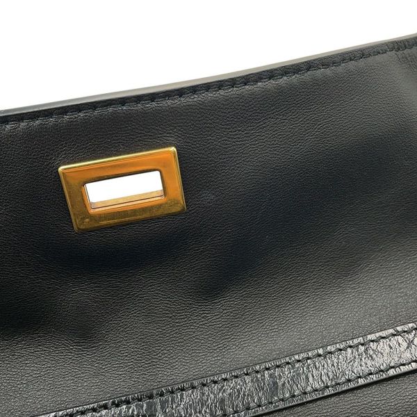 バレンシアガ ハンドバッグ ロデオ ミディアム クロコダイル型押し 789772 BALENCIAGA 2wayショルダーバッグ 黒