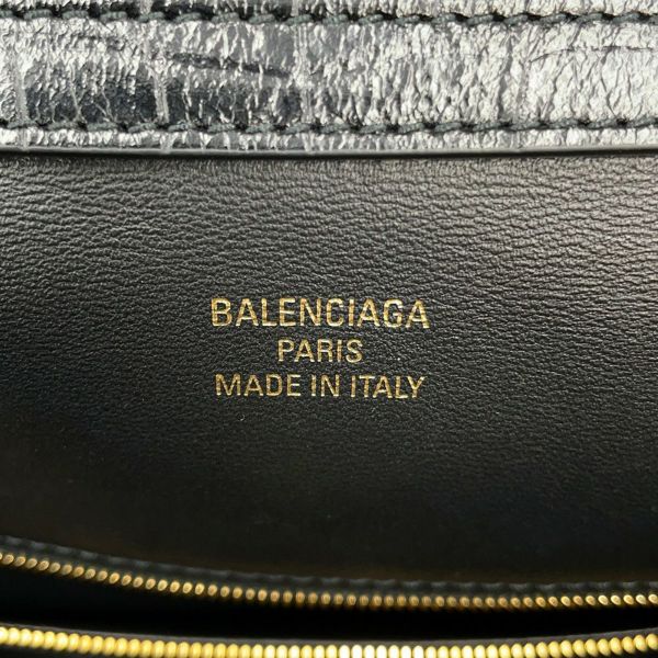 バレンシアガ ハンドバッグ ロデオ ミディアム クロコダイル型押し 789772 BALENCIAGA 2wayショルダーバッグ 黒