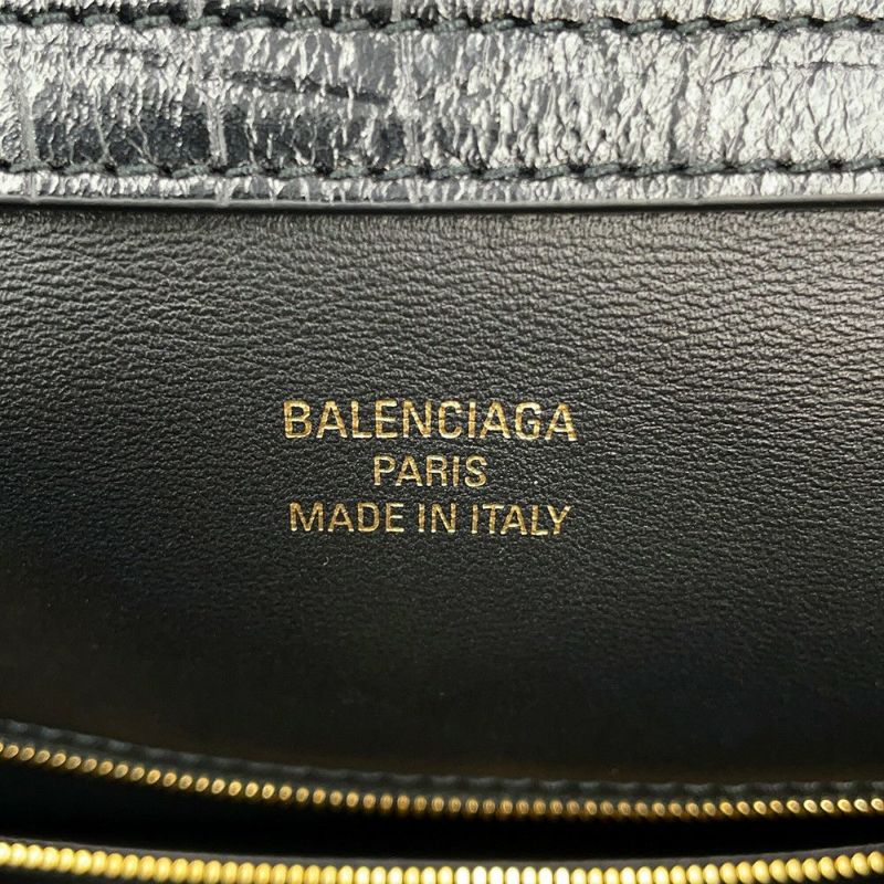 バレンシアガ ハンドバッグ ロデオ ミディアム クロコダイル型押し 789772 BALENCIAGA 2wayショルダーバッグ 黒