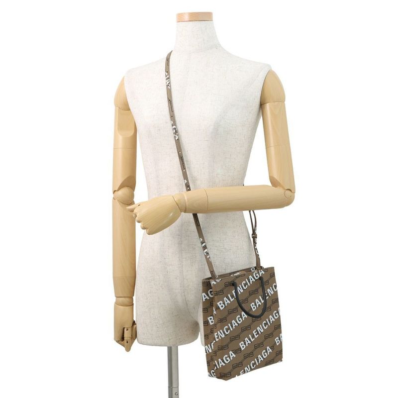 バレンシアガ ハンドバッグ ラージ ショッピングバッグ ロゴ PVC/レザー 693805 BALENCIAGA 2way