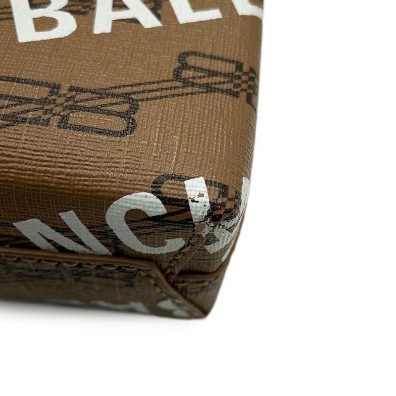 バレンシアガ ハンドバッグ ラージ ショッピングバッグ ロゴ PVC/レザー 693805 BALENCIAGA 2way