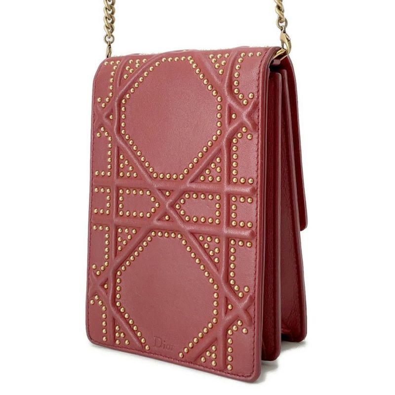 ディオール チェーンショルダーバッグ ディオラマ スタッズ レザー Christian Dior