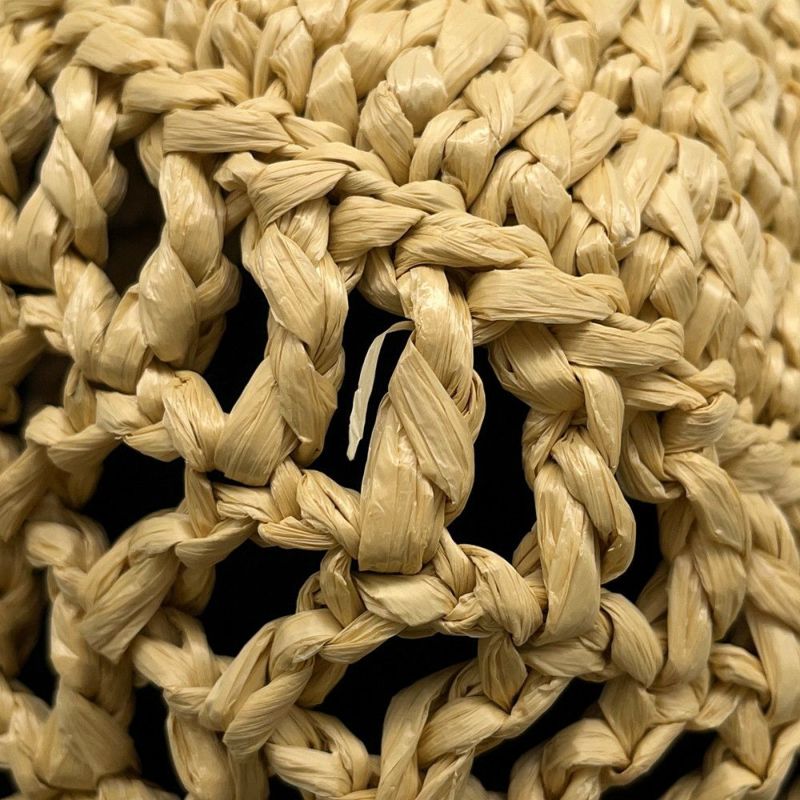 プラダ ハット ロゴ 麦わら ウーブンファブリック サイズS 1HC137 PRADA 帽子