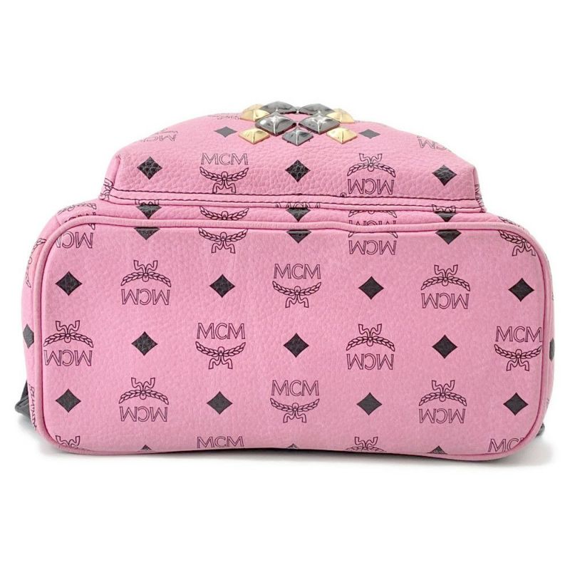 エムシーエム リュックサック ヴィセトス スタークブロック スタッズ バックパック レザー MMK5SVE52PK001 MCM バッグ