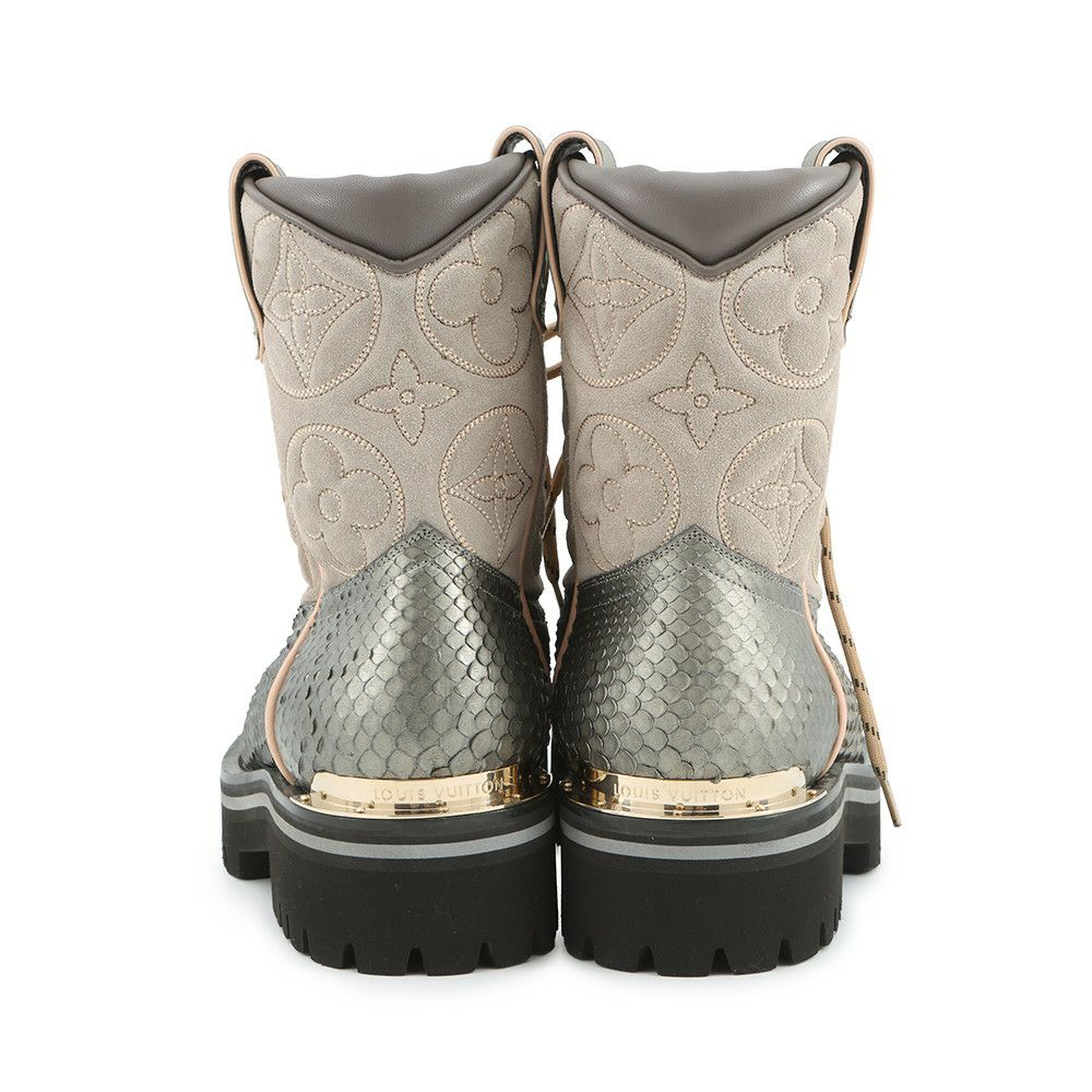 ルイヴィトン ブーツ モノグラム LVアウトランドライン アンクルブーツ パイソン/スエード メンズサイズ6 1/2 LOUIS VUITTON