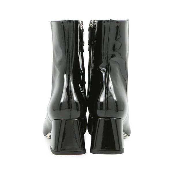 ルイヴィトン ブーツ パテントレザー/インフィニティ・ドット LV × YK ショートブーツ レディースサイズ36 靴 草間彌生 ブラック 黒