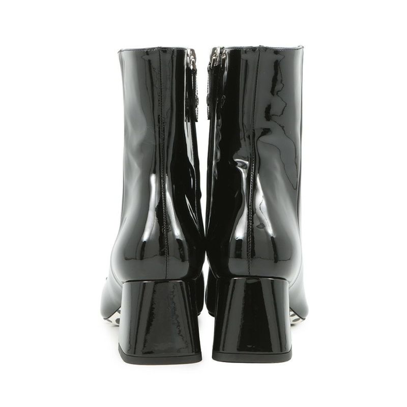 ルイヴィトン ブーツ パテントレザー/インフィニティ・ドット LV × YK ショートブーツ レディースサイズ36 靴 草間彌生 ブラック 黒