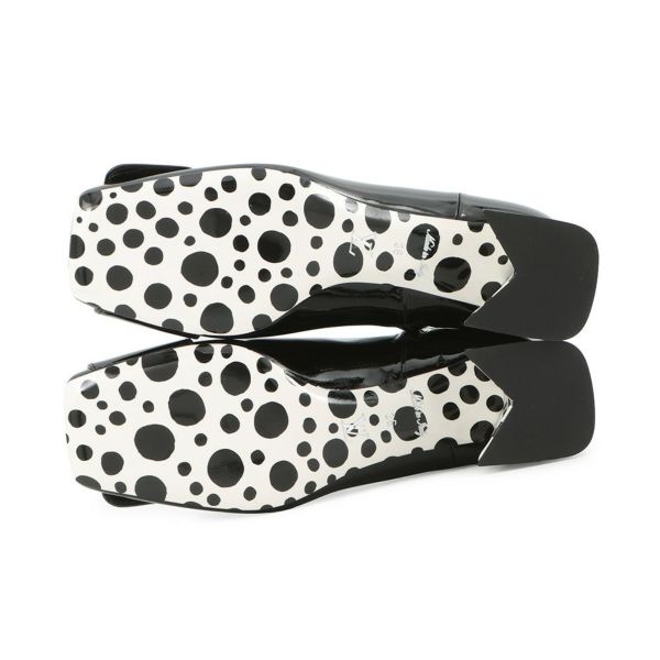 ルイヴィトン ブーツ パテントレザー/インフィニティ・ドット LV × YK ショートブーツ レディースサイズ36 靴 草間彌生 ブラック 黒