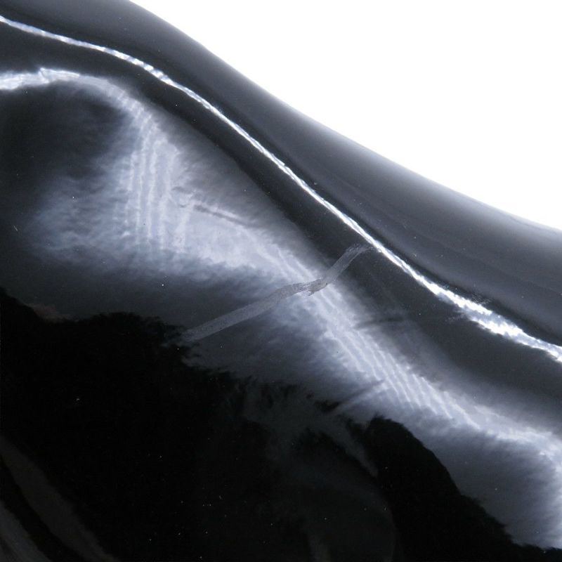 ルイヴィトン ブーツ パテントレザー/インフィニティ・ドット LV × YK ショートブーツ レディースサイズ36 靴 草間彌生 ブラック 黒