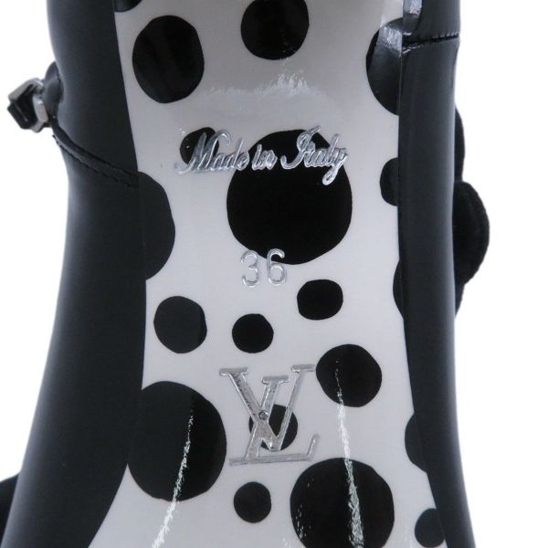 ルイヴィトン ブーツ パテントレザー/インフィニティ・ドット LV × YK ショートブーツ レディースサイズ36 靴 草間彌生 ブラック 黒