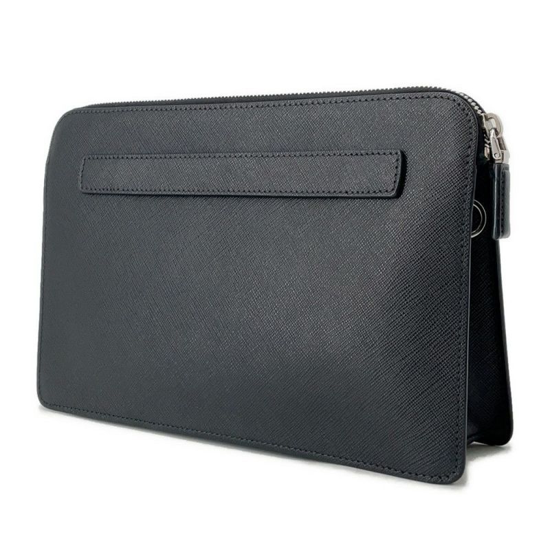 プラダ クラッチバッグ サフィアーノ クラッチ レザー 2VF056 PRADA 黒 セカンドバッグ