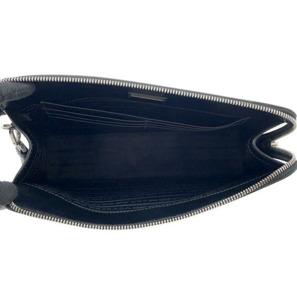 プラダ クラッチバッグ サフィアーノ クラッチ レザー 2VF056 PRADA 黒 セカンドバッグ