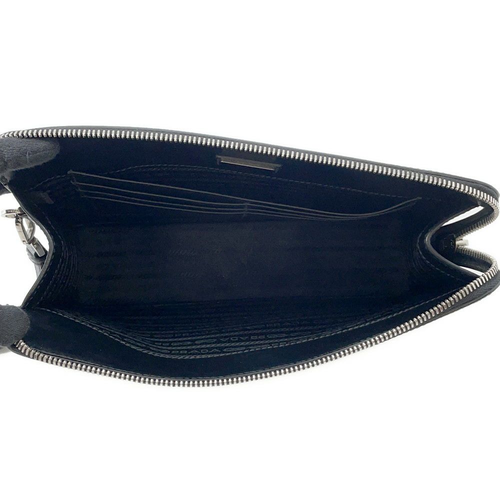 プラダ クラッチバッグ サフィアーノ クラッチ レザー 2VF056 PRADA 黒 セカンドバッグ