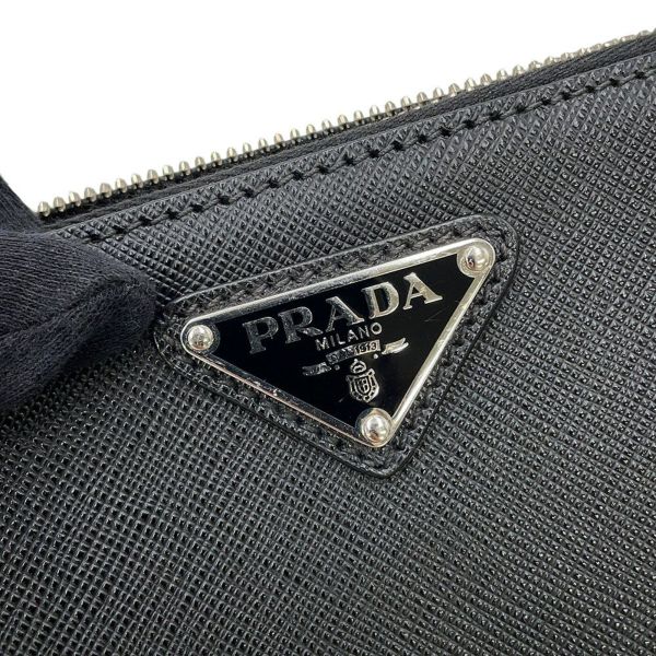 プラダ クラッチバッグ サフィアーノ クラッチ レザー 2VF056 PRADA 黒 セカンドバッグ