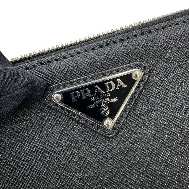 プラダ クラッチバッグ サフィアーノ クラッチ レザー 2VF056 PRADA 黒 セカンドバッグ