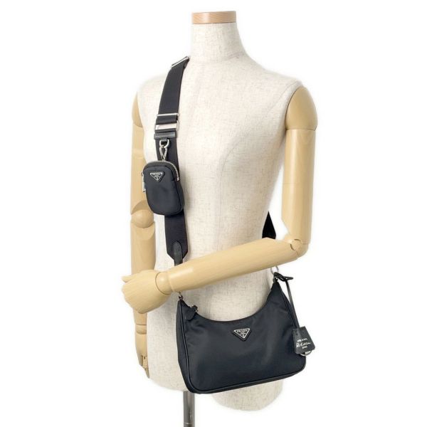 プラダ ショルダーバッグ Re-Edition 2005 Re-Nylon ナイロン 1BH204 PRADA 2wayバッグ 黒