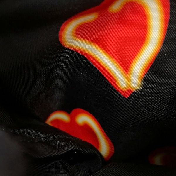 プラダ リュック ハート柄 ナイロン 1BZ006 PRADA バックパック バッグ 黒