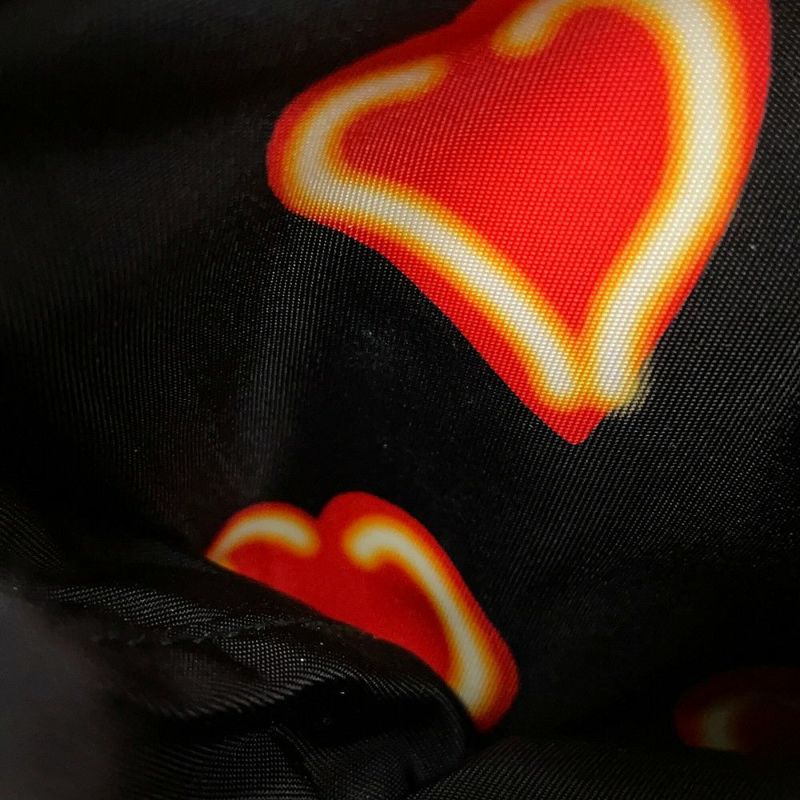 プラダ リュック ハート柄 ナイロン 1BZ006 PRADA バックパック バッグ 黒