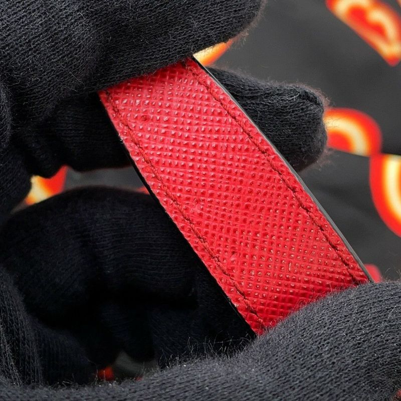 プラダ リュック ハート柄 ナイロン 1BZ006 PRADA バックパック バッグ 黒