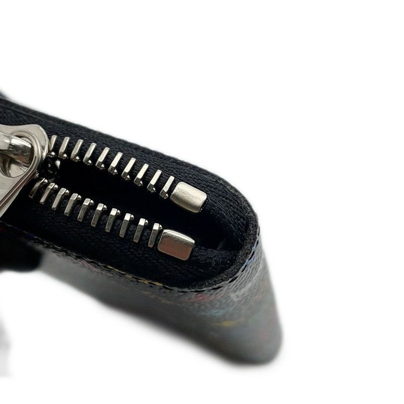 ルイヴィトン モノグラム LV × TM ポルトフォイユ・クレマンス M13408 LOUIS VUITTON 村上隆 黒 ブラック