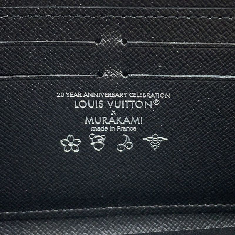 ルイヴィトン モノグラム LV × TM ポルトフォイユ・クレマンス M13408 LOUIS VUITTON 村上隆 黒 ブラック