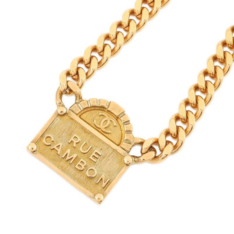 シャネル ネックレス RUE CAMBON ロゴ B22A AB8651 CHANEL アクセサリー