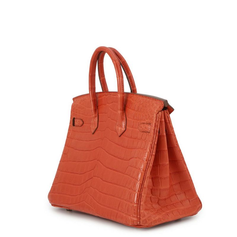 エルメス バーキン25 サンギーヌ/シルバー金具 ニロティカスマット □O刻印 HERMES Birkin ハンドバッグ