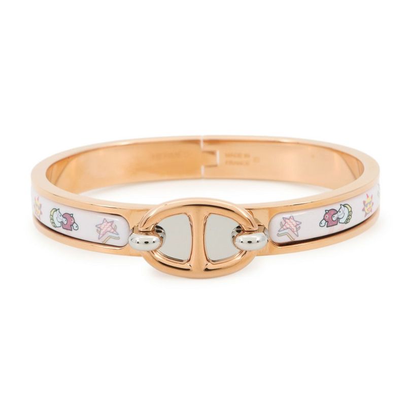 エルメス ブレスレット シェーヌダンクル ミニクリック PM ファニー・アイスクリーム ジャスミン/ピンクゴールド金具