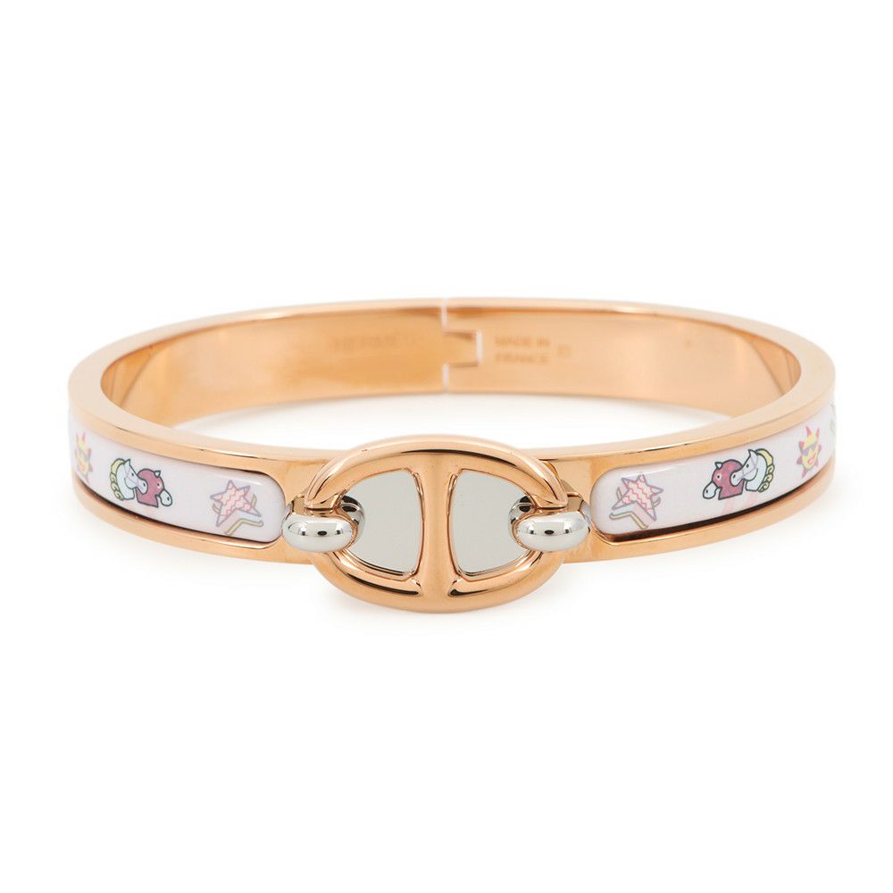 エルメス ブレスレット シェーヌダンクル ミニクリック PM ファニー・アイスクリーム ジャスミン/ピンクゴールド金具