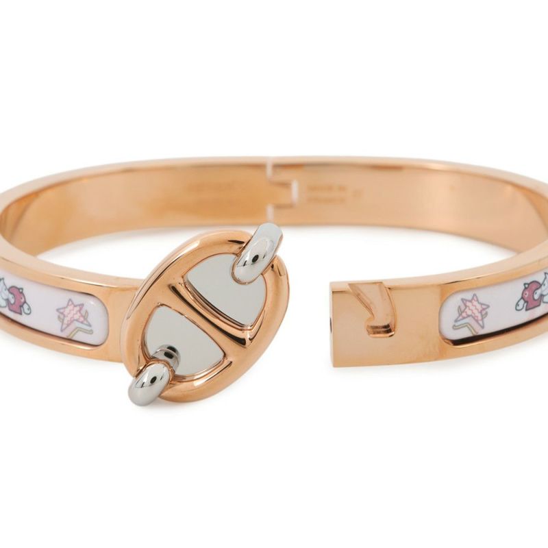 エルメス ブレスレット シェーヌダンクル ミニクリック PM ファニー・アイスクリーム ジャスミン/ピンクゴールド金具