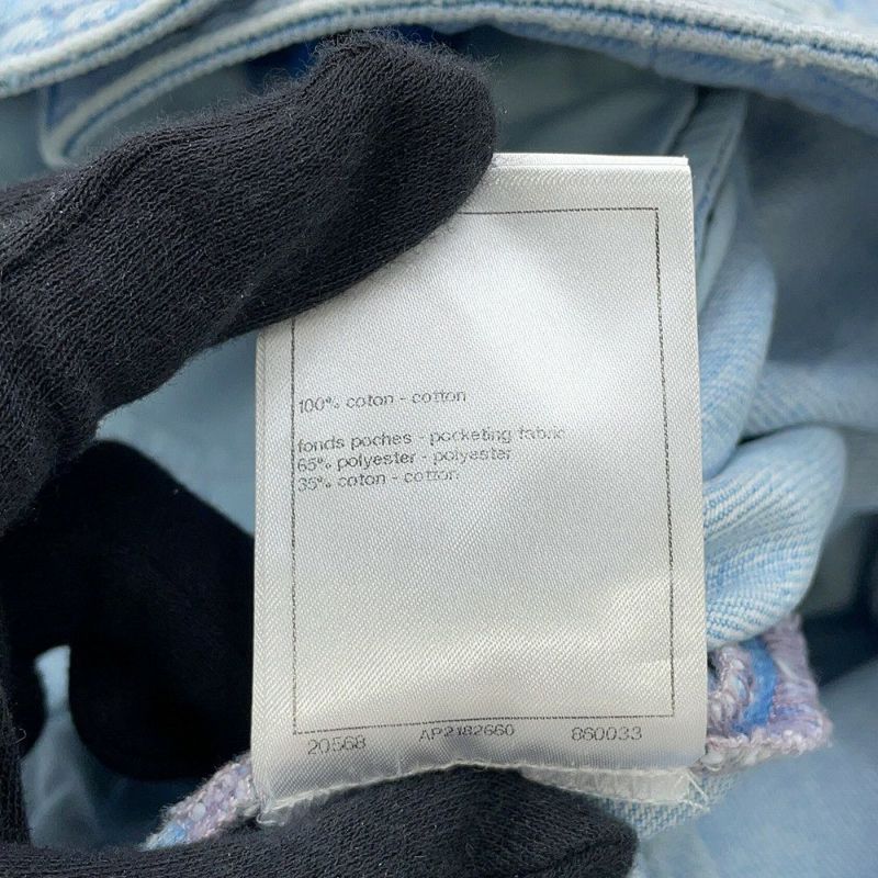 シャネル パンツ ココビーチ ココボタン デニムパンツ コットン レディースサイズ36 P76228 ボトムス